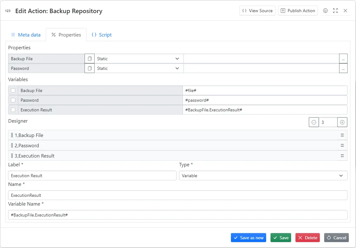 Properties Tab