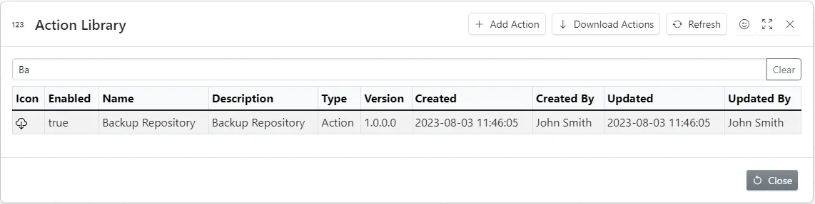 Action Library