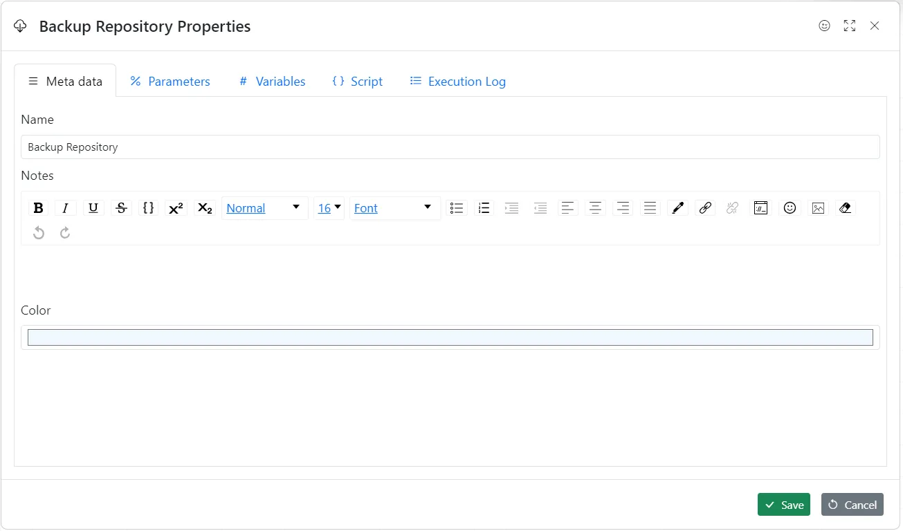 Action Metadata