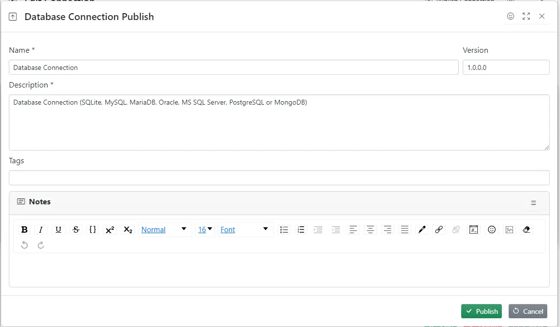 Publish Connection